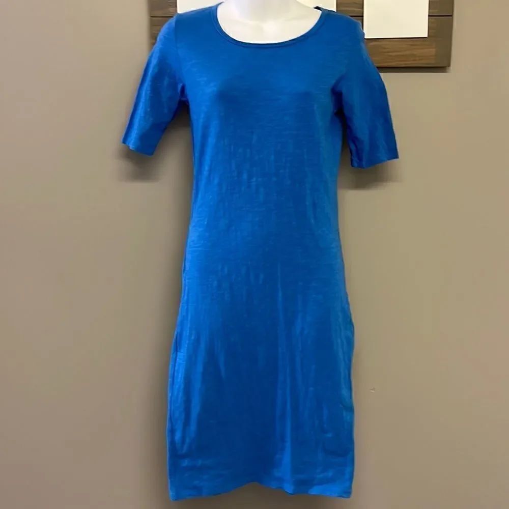LuLaRoe Cornflower “Julia” T-Shirt Simply Comfortable MIDI Dress- Small (4/6)